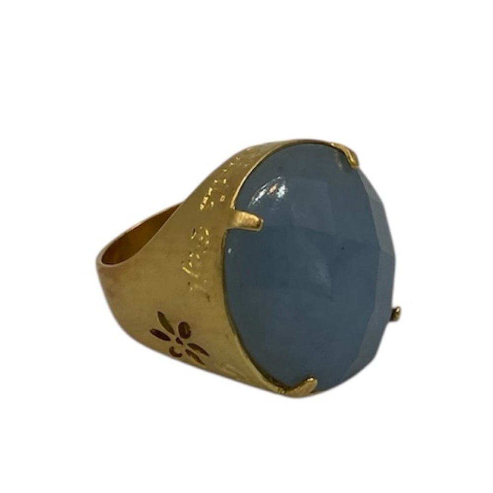 GLOW BY SHEILA FAJL Gold and Blue Ring 7 1/2